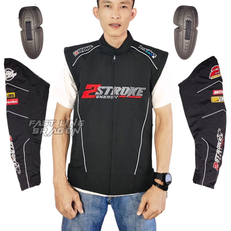 jaket 2stroke waterproof motor touring two stroke rx king ninja fiz r satria jacket bisa di jadikan 