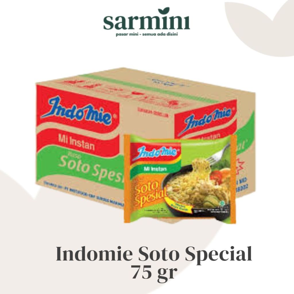 

Indomie Kuah Rasa Soto Spesial 75 Gr 1 Dus isi 40 pcs