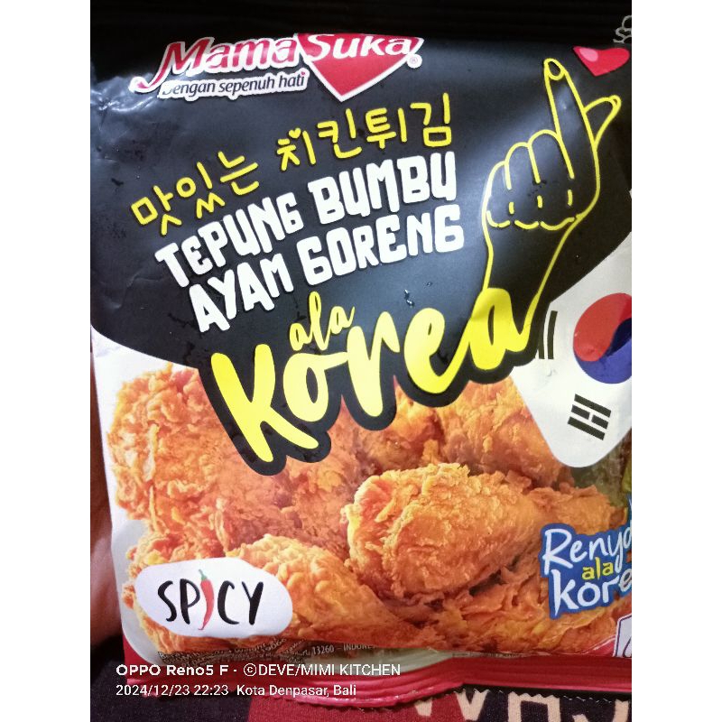 

Tepung Bumbu Spicy Ayam goreng Ala Korea Mamasuka 170gr