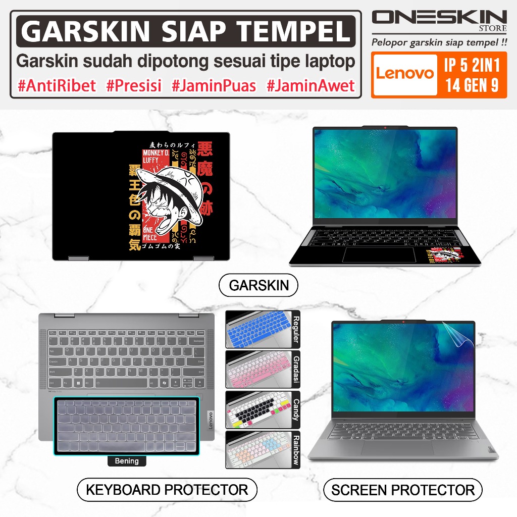 NEW PRODUK GARSKIN STICKER LAPTOP PELINDUNG SCREEN KEYBOARD PROTECTOR LENOVO IDEAPAD 5 5I-14 2-IN-1