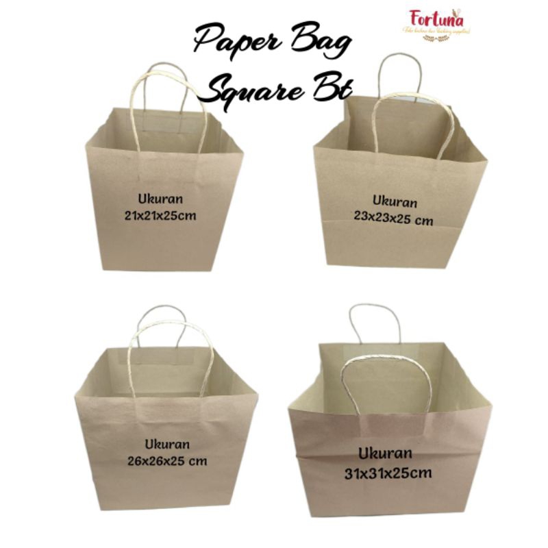 

Paper Bag Square BT uk 26x26x25cm(1pcs)