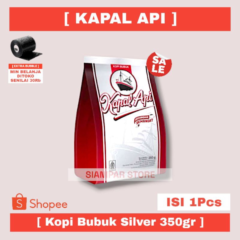 

KAPAL API KOPI BUBUK PCK 350g SILVER TANPA GULA