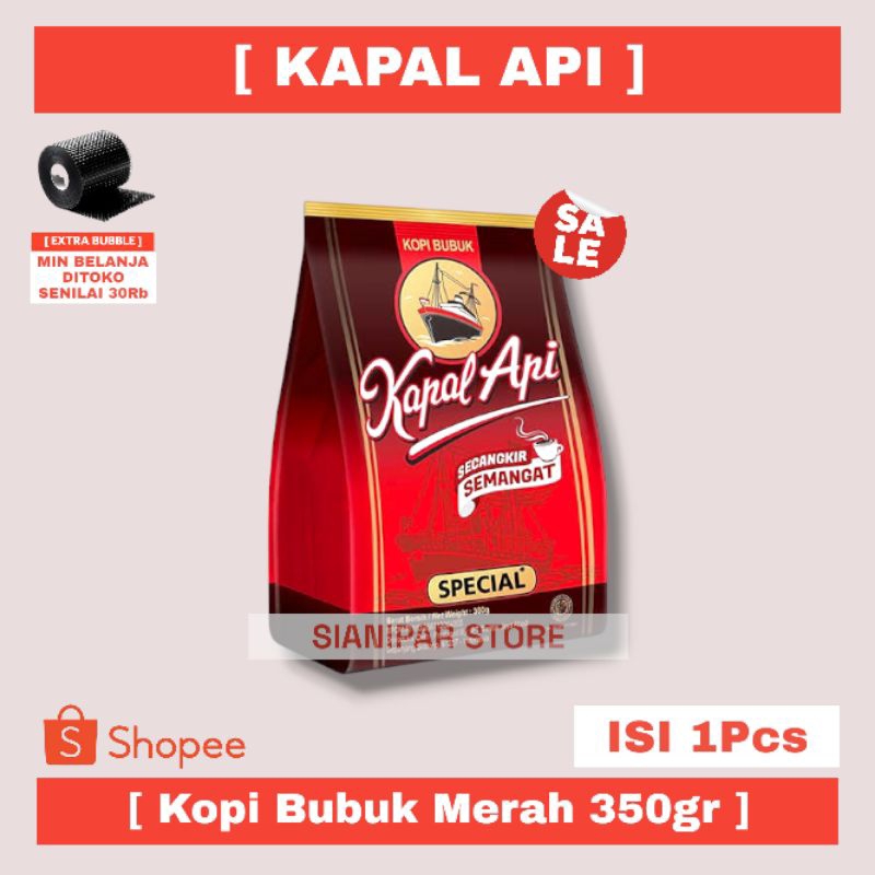 

KAPAL API KOPI BUBUK SPECIAL MERAH PCK 350g TANPA GULA