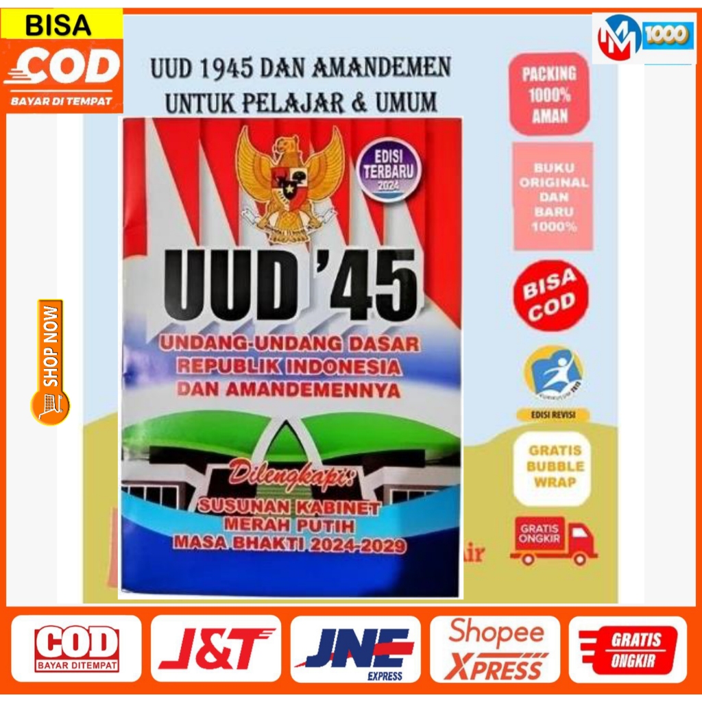 

BUKU UUD EDISI TERBARU KABINET MERAH PUTIH 2024-2029