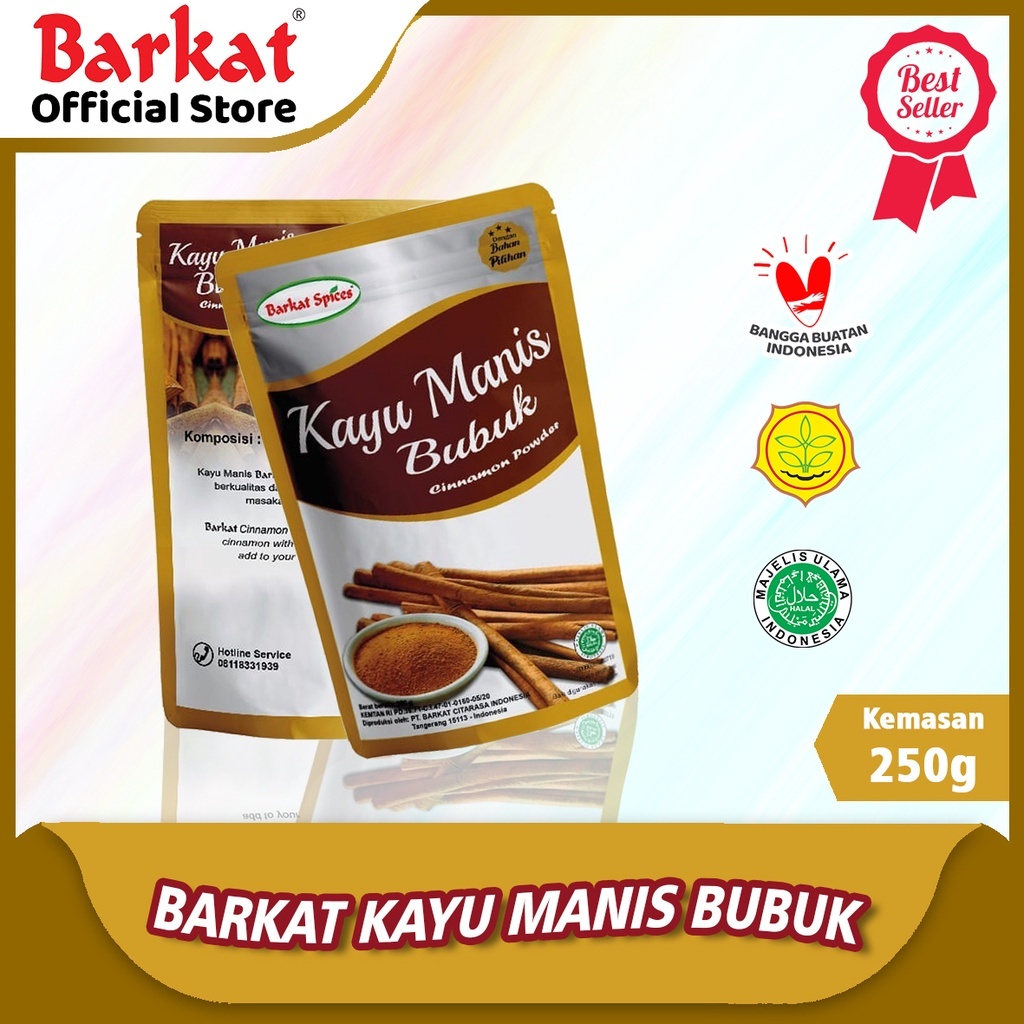 

Barkat Kayu Manis Bubuk Organik Murni Original Dari Barkat Kualitas Premium Kemasan 250 Gram Sejak 1939