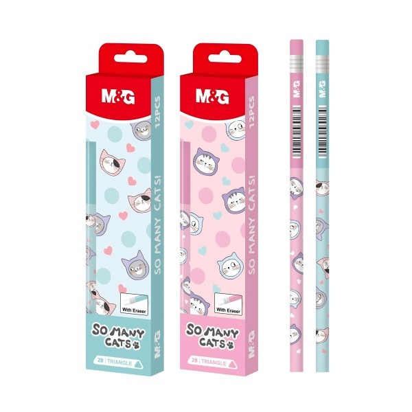 

TBMO M&G PENCIL SO MANY CATS TRIANGLE WOOD WITH ERASER 309B3 - 10032414