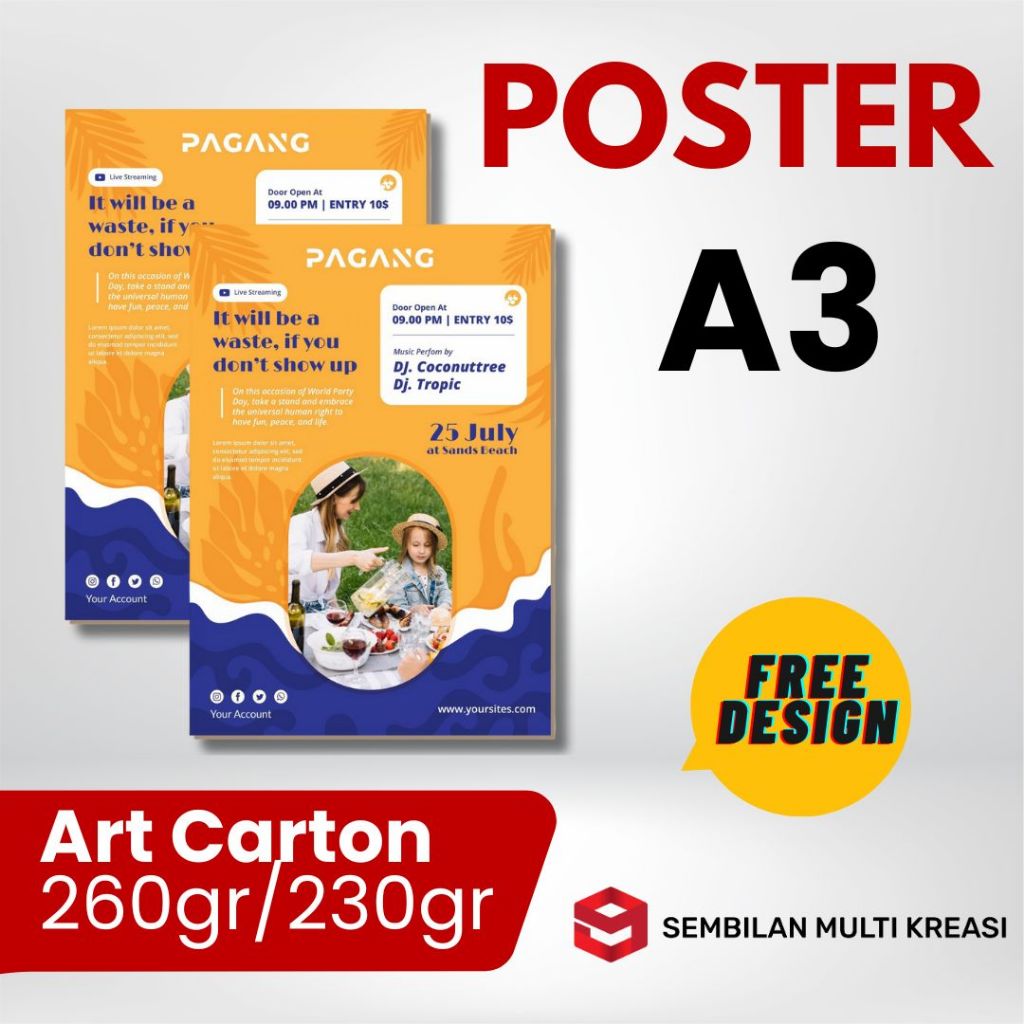 

POSTER CUSTOME A3 Art Carton 260gr