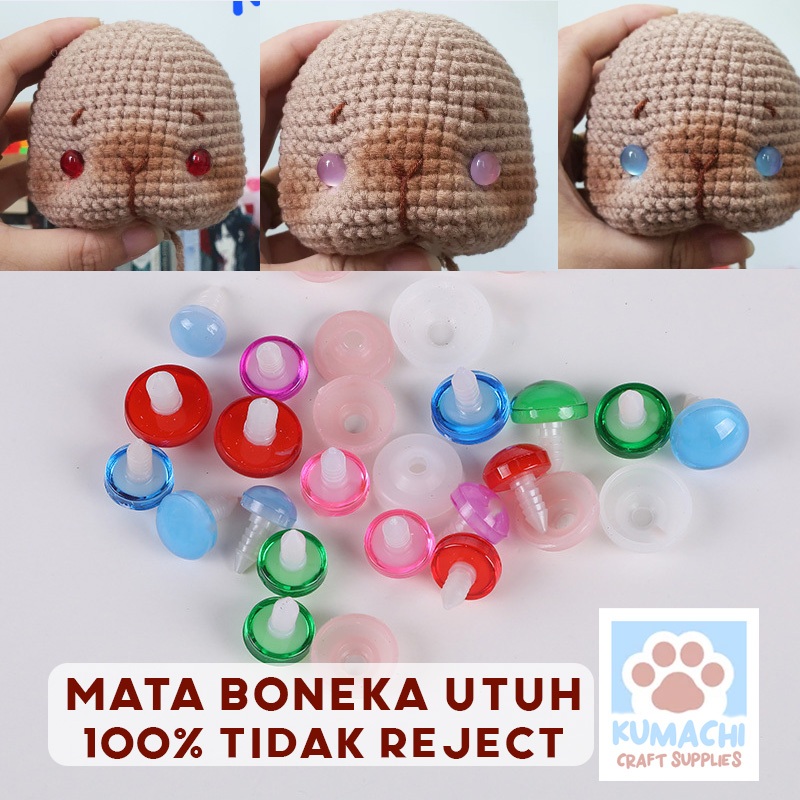 BERGARANSI UTUH Mata Boneka SAFETY Eyes Amigurumi Crochet Rajut Craft Jelly Lucu Warna