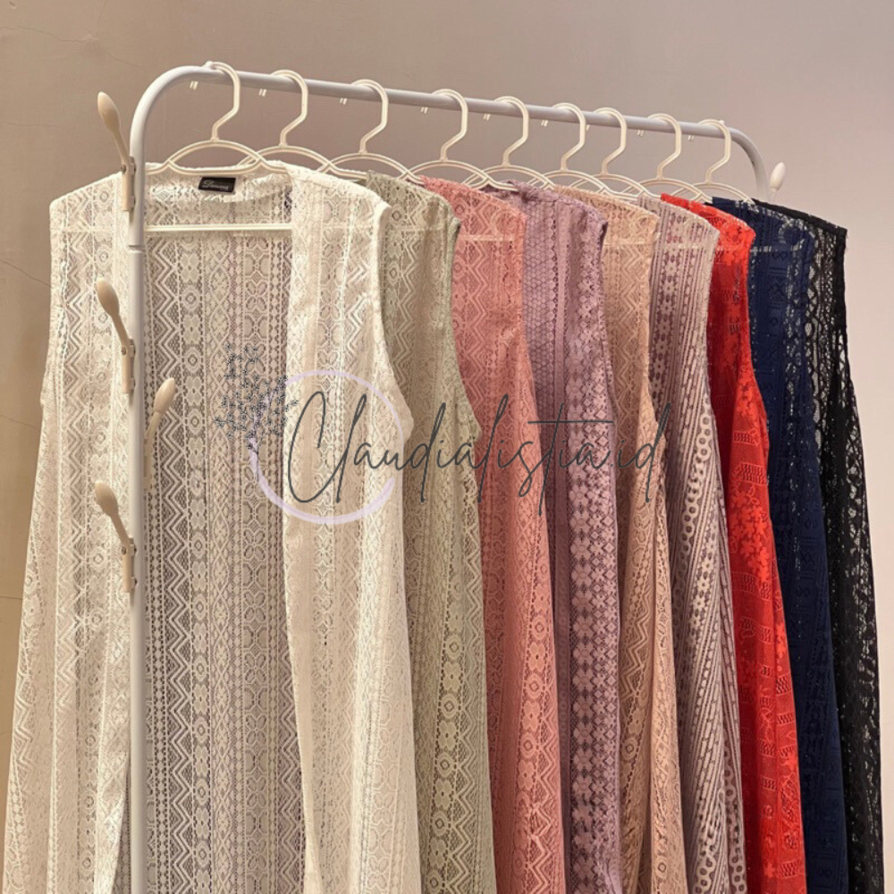 PROMO / BAHAN PREMIUM / Outer Brukat Tanpa Lengan Brokat Kondangan Panjang Kekinian