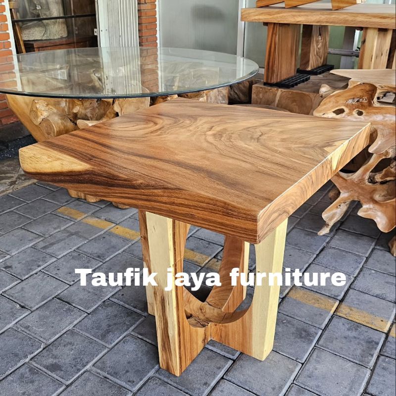 Meja cafe minimalis kayu trembesi | coffe table kayu suar trembesi