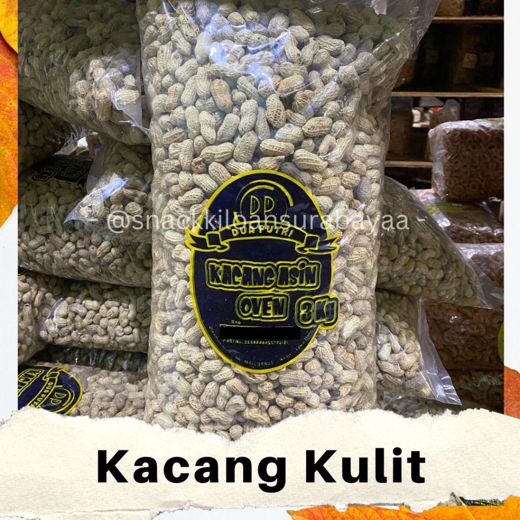 

Kacang Kulit 1 BALL ( 3 KG )/ Kacang Kulit Oven Asin Gurih/ Snack Kiloan Murah/ Mak E Dor