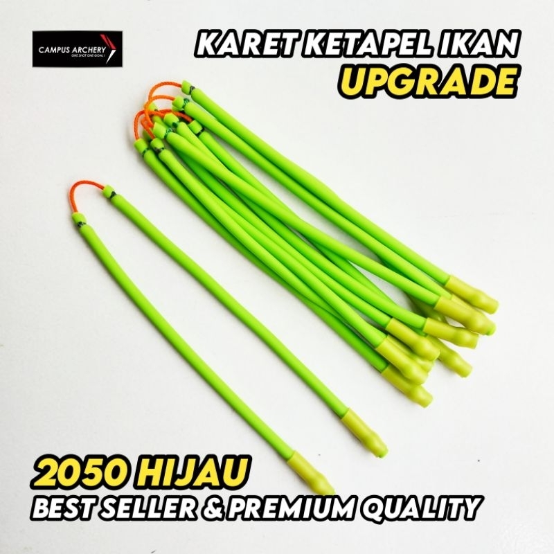 UPGRADE Karet Ketapel Ikan 2050 Siap Pakai Best Quality - Hijau Muda