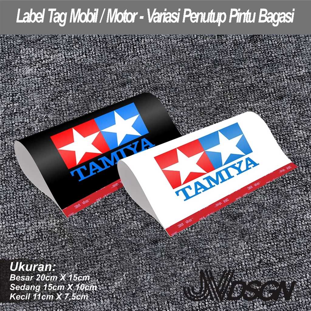 TAMIYA - Label Tag Mobil - Variasi Penutup Pintu Bagasi - Hiasan Stiker Lego Mobil Viral
