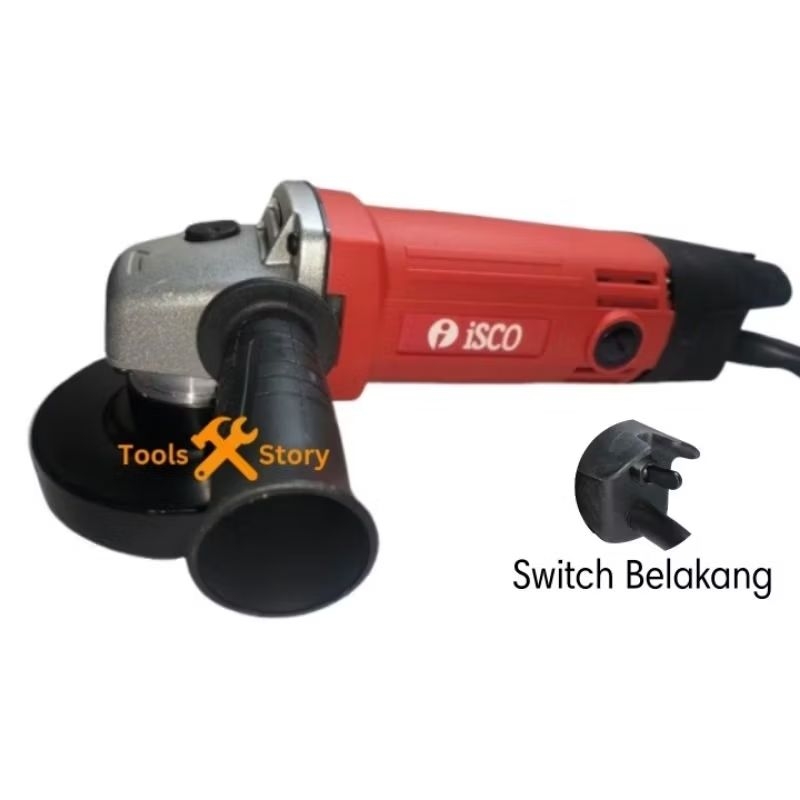 ISCO Mesin Gurinda Gerinda Tangan Listrik 4" Angle Grinder 4 Inchi