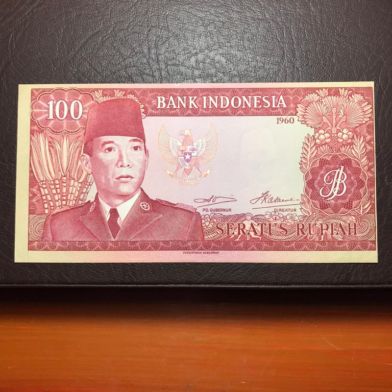 Uang Kuno Indonesia Asli 100 Rupiah Soekarno 1960 Code BBZ