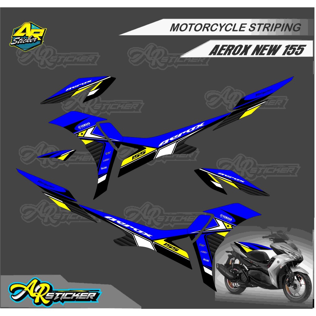 Striping Aerox new 155 Variasi - Stiker Aerox 155 - Variasi Aerox New 155 - Striping All new Aerox V