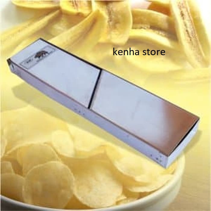 Parutan Keripik Kentang Singkong Stainless / Alat Pemotong Pasah Serbaguna Kripik Pisang Lurus dan G