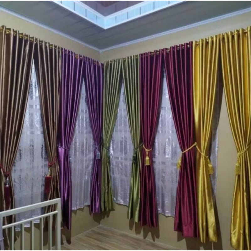 Gorden Hordeng Blackout Polos Emboss minimalis mewah dan cantik