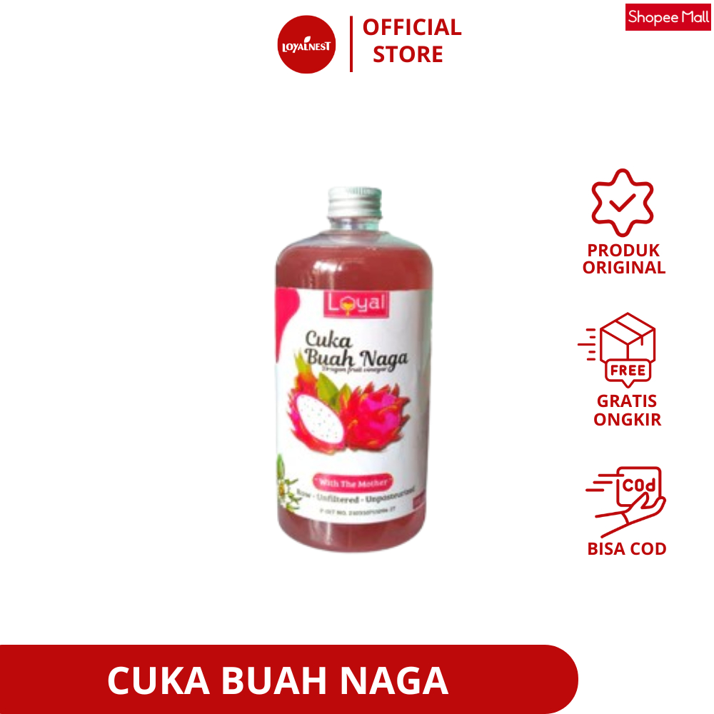 

Loyal Cuka Buah Naga - Cuka Buah Naga Premium 500ml With The Mother