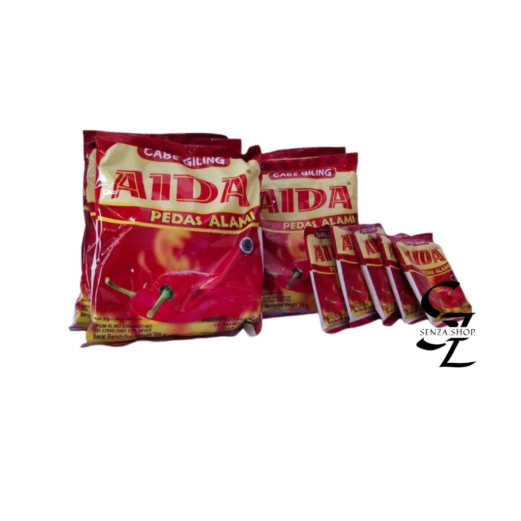 

AIDA Cabe Bubuk Berkualitas Kemasan Sachet 25 gr Cabai Bubuk Kering Giling Serbaguna 25gr