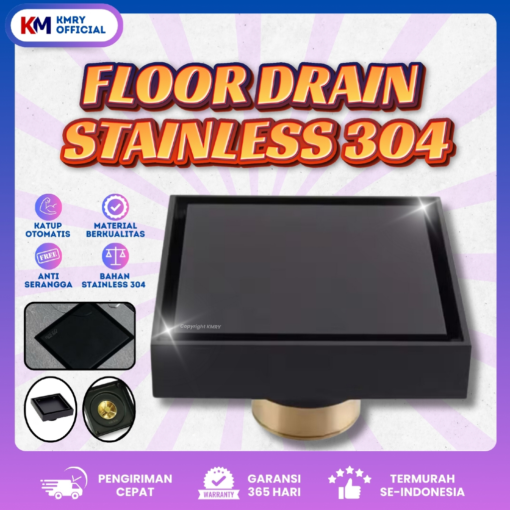 Rumah_Naya KMRY Floor drain Stainless Anti Serangga Banjir Kecoa Got Kamar Mandi Anti Tikus SUS 304
