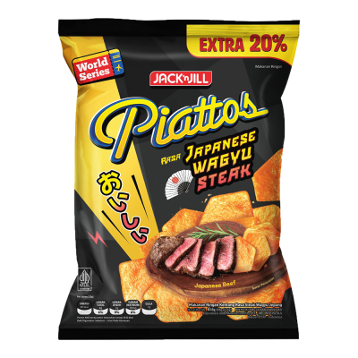 

Piattos Snack Kentang World Series Japaneese Wagyu Steak 68gram