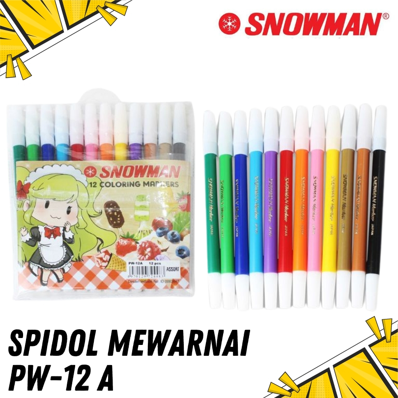 

SPIDOL KECIL MEWARNAI 12 WARNA PW-12A SNOWMAN