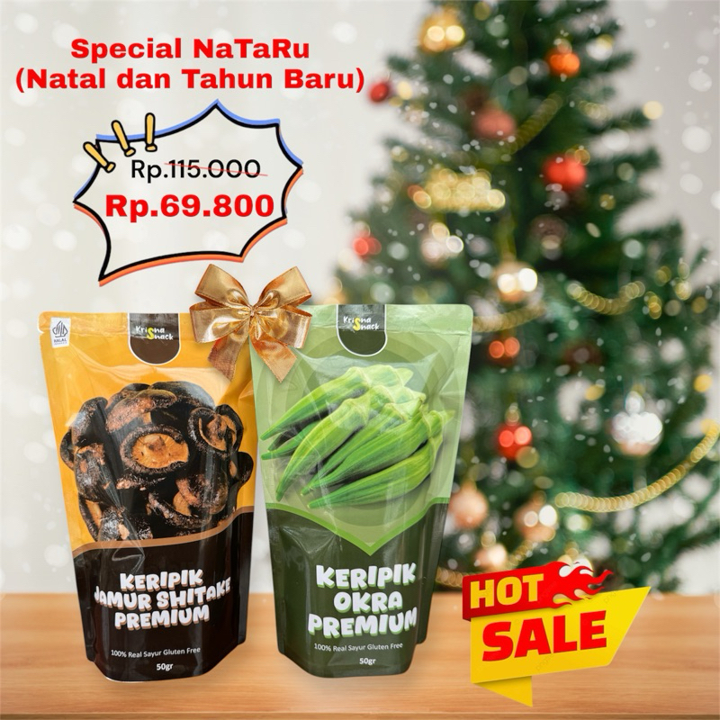 

PAKET 2 POUCH FREEZE DRIED KERIPIK OKRA KOREA DAN JAMUR SHITAKE PREMIUM