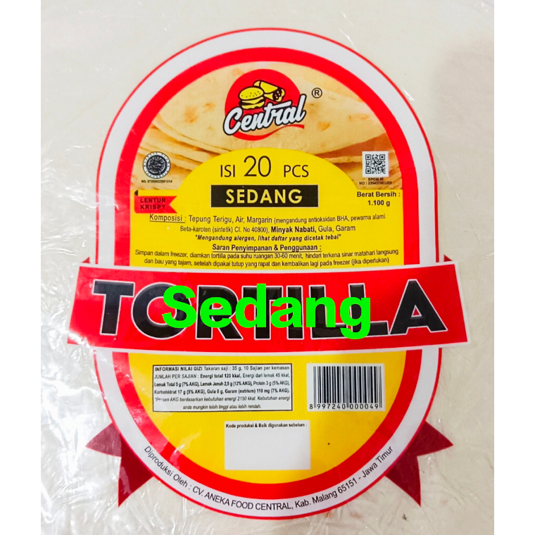 

Tortila Kulit Kebab Sedang Original Premium