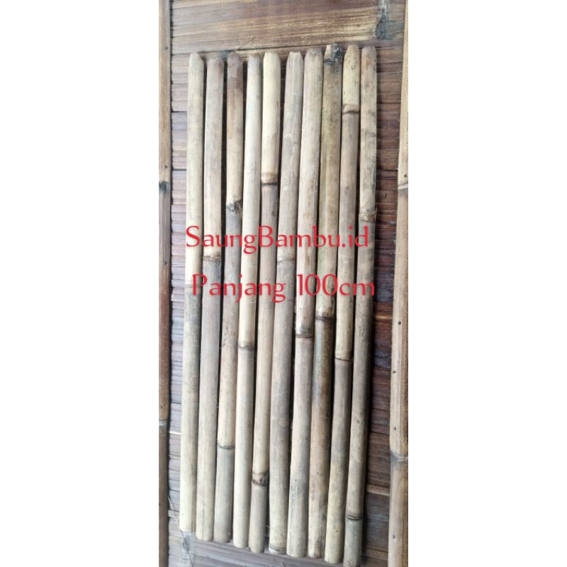 BAMBU BELAH/BAMBU BILAH BAHAN UNTUK PAGAR/KANDANG AYAM PANJANG 100cm lebar 3-5cm gampang di paku