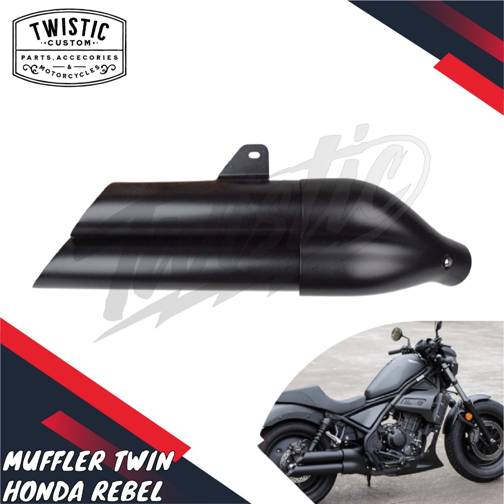 Knalpot Muffler Twin Double Motor Honda Rebel 500 Bobber Custom PNP