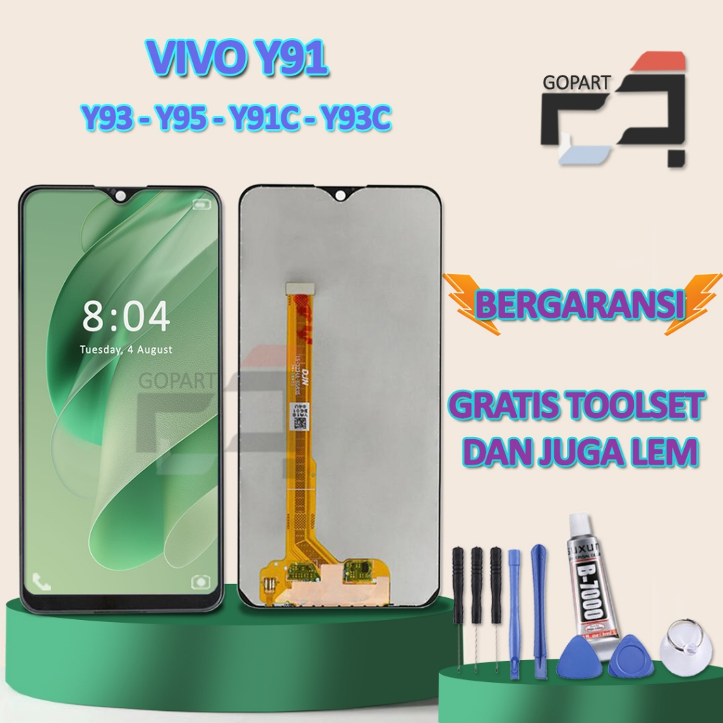 LCD VIVO Y91 / VIVO Y91C / VIVO Y93 / VIVO Y95 ORIGINAL FULLSET FREE TOOLSET + LEM