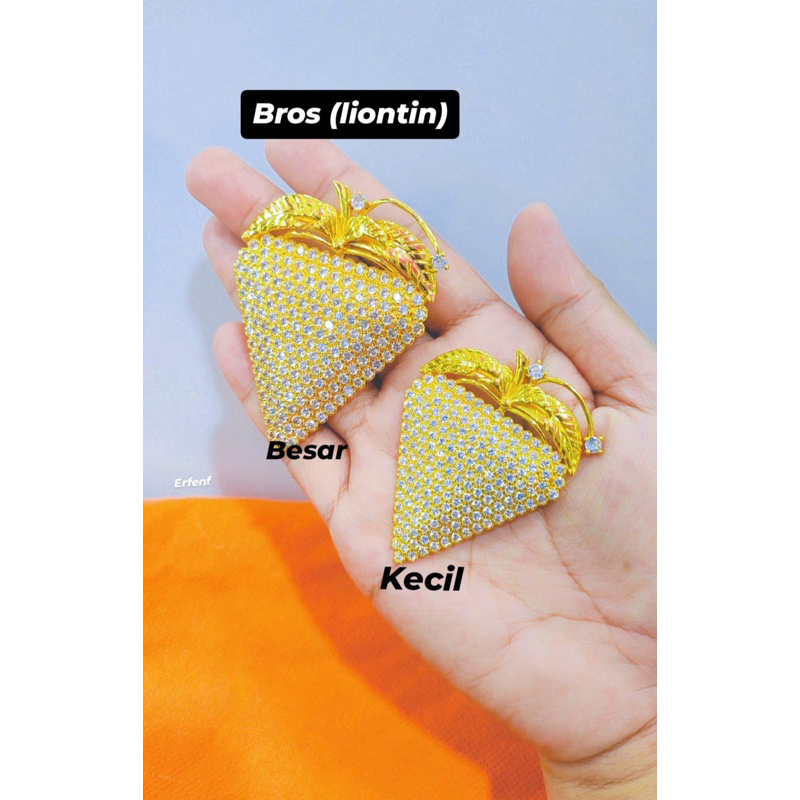 bros liontin lapis emas/bros wanita murah/bros lapis emas