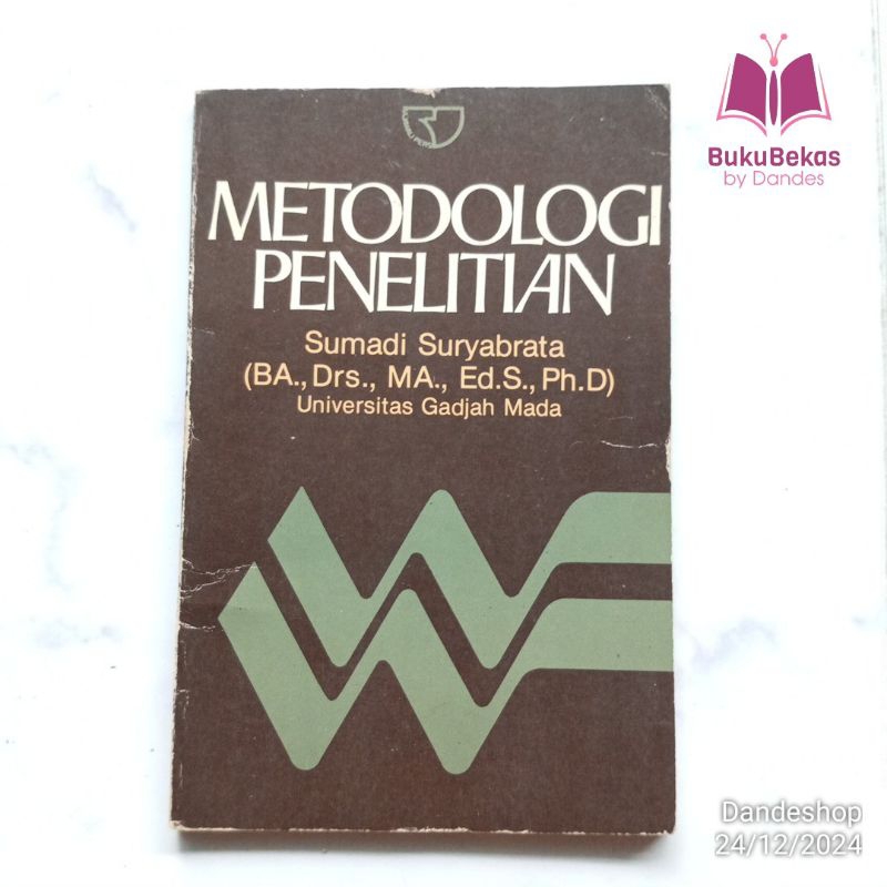 Metodologi Penelitian by Sumadi Suryabrata UGM - Buku Bekas Preloved
