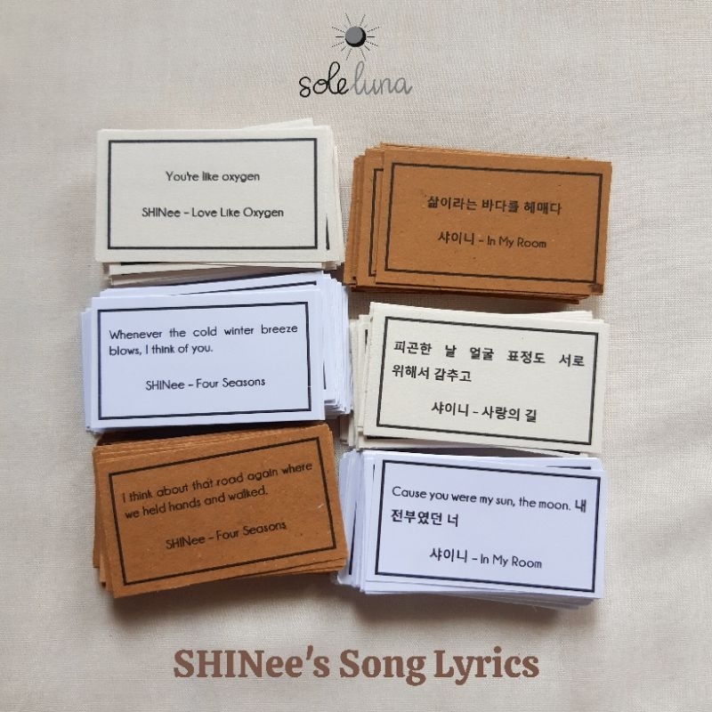 

SHINee's Song Lyrics in Quote Paper