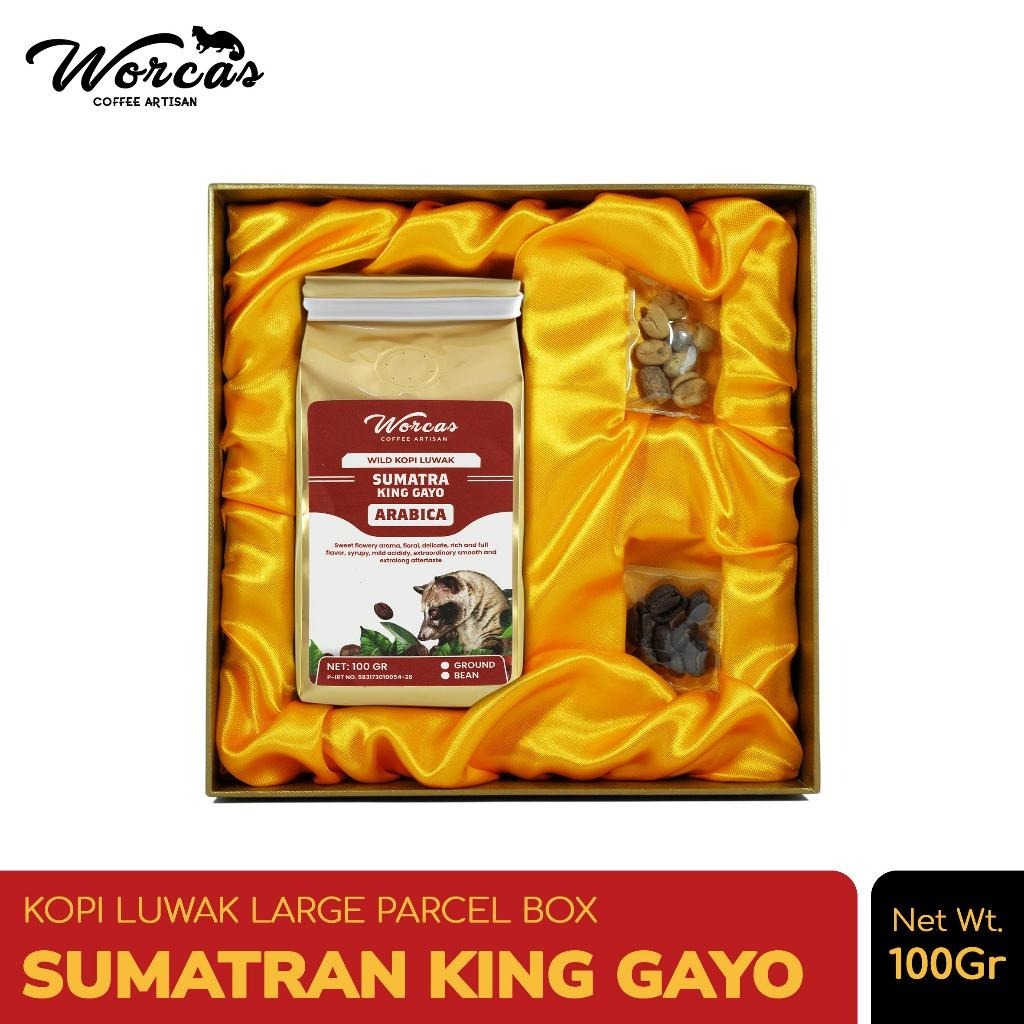 

WORCAS Kopi Luwak Liar Sumatran King Gayo 100gr - Large Gift Box