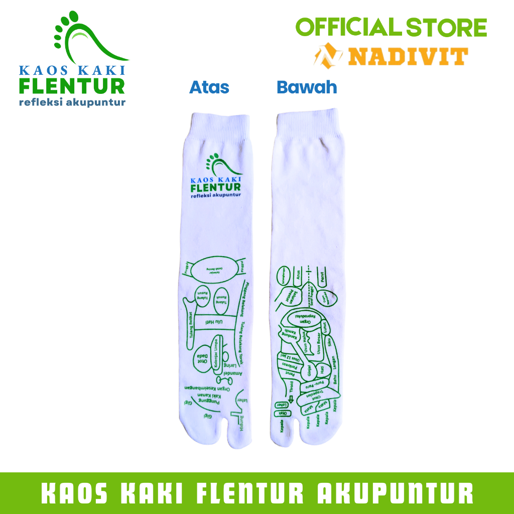 Flentur Kaos Kaki Pijat Refleksi Kaki Flentur Terapi Akupresur Socks