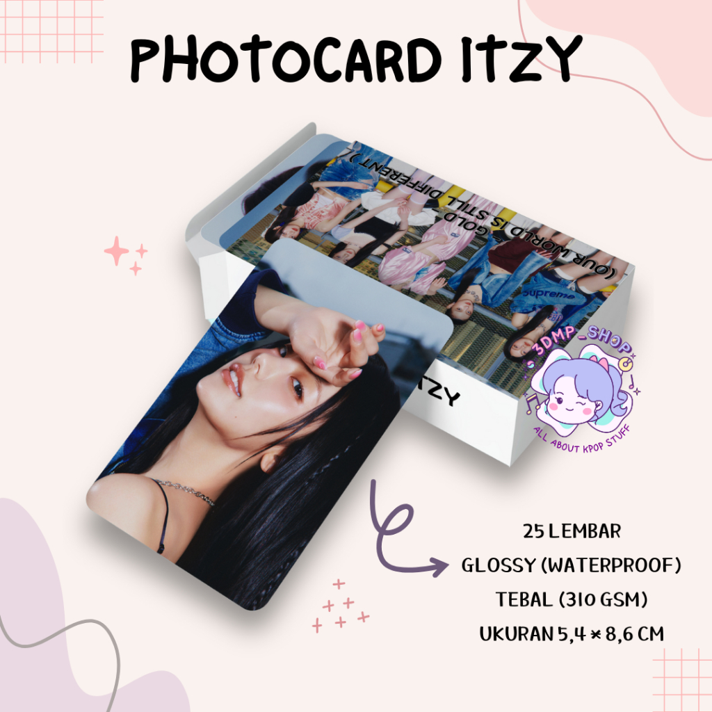 

[25 lembar] Photocard Lomo Photo card Lomocard ITZY Gold Born To Be Cheshire Blah blah blah NOT SHY NOTSHY Checkmate sneaker voltage Guess Who In the morning crazy in love