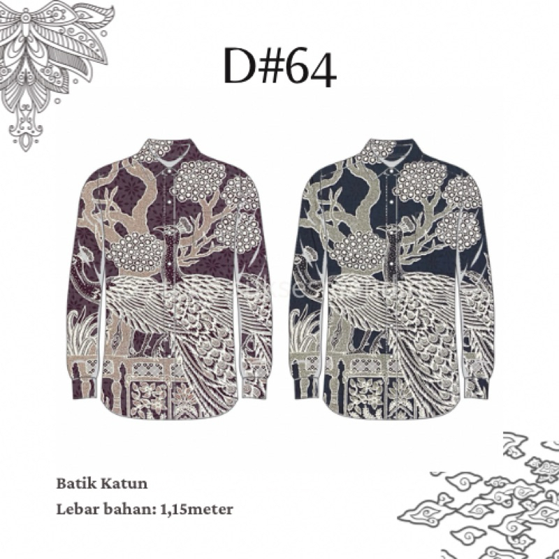 [D64] 1/2 Meter KAIN BATIK KATUN METERAN/ KAIN BATIK SERAGAM/ BATIK INDONESIA/ KAIN BATIK CAP/ KAIN 