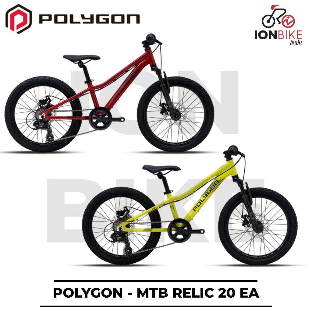 Sepeda MTB Anak 20 Inch Polygon Relic Frame Alloy Ringan Terbaru Discbrake Allumunium Murah Gunung A