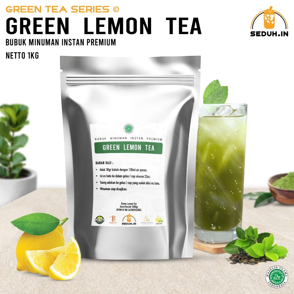 

Green Lemon Tea-Teh Hijau 1KG / Bubuk Minuman Premium
