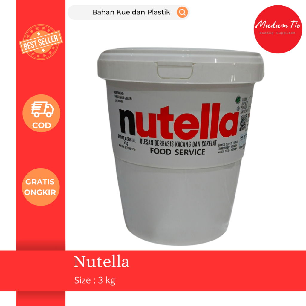 

Selai Coklat Nutella 3 Kg 1 Pcs