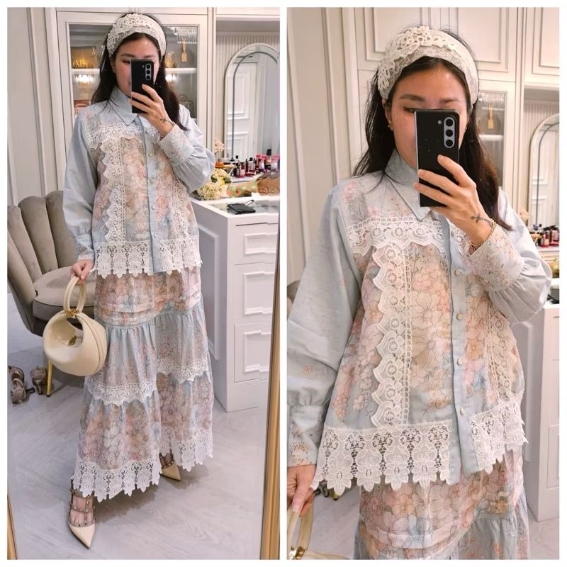 SET ROK MEIJIWANG/SETROK PREMIUM RENDA BORDIR MEIJIWANG