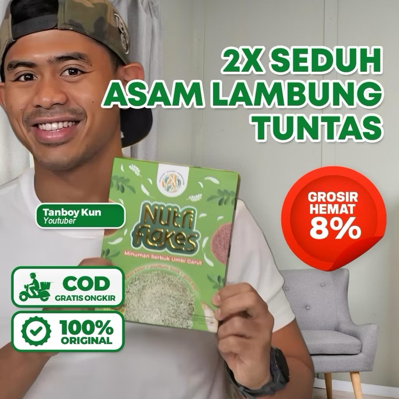 

TERLARIS Nutriflakes - Sereal Serat Tinggi Hijau Asupan Diet Sehat Alami & Menurunkan Berat Badan Original