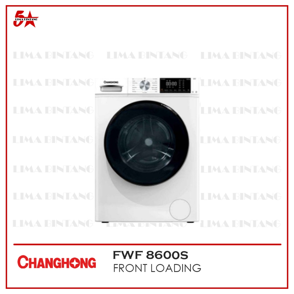 MESIN CUCI SMART FRONT LOADING 8 KG CHANGHONG FWF 8600S / FWF8600S