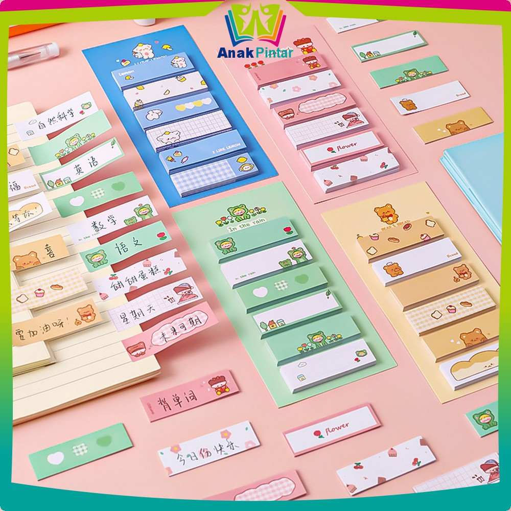 

Kertas Memo 6 Baris 120 Lembar Karakter Lucu / Sticky Note Pembatas Buku Perlengkapan Sekolah / 120 Sheets Sticky Notes Tempelan Lucu Import Anak Pintar A79