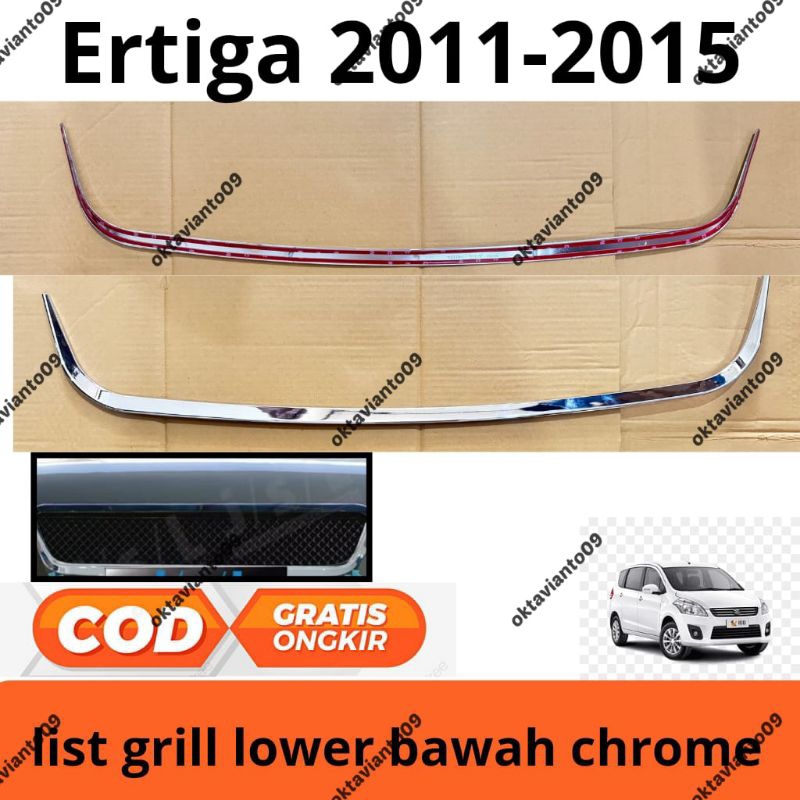 front grill lower trim chrome / list grill ertiga 2011 2012 2013 2014 2015 chrome