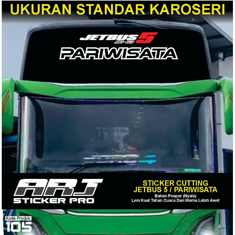 STICKER JETBUS 5 STICKER PARIWISATA