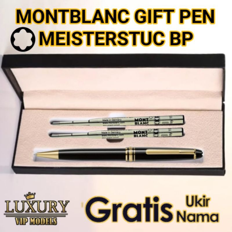 

Ballpoint Mewah Giftset Pen Monblang Meistwrstuc 2 Refill Gratis Grafir Nama/Logo