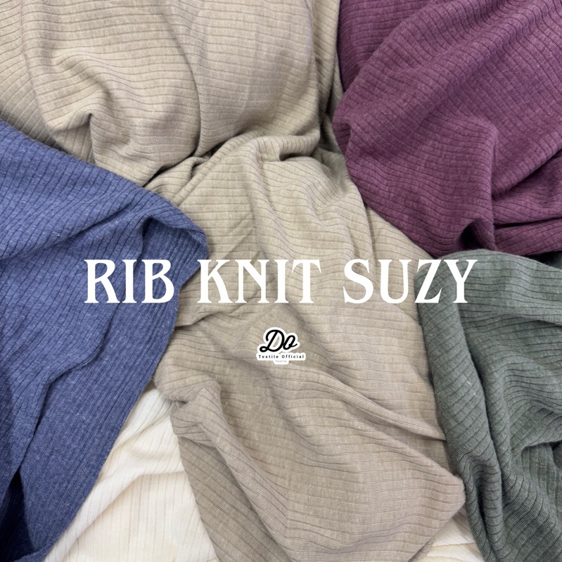 KAIN BAHAN RIB COTTON KNIT SUZY RIB KNIT GARMENT FULL COTTON 100%